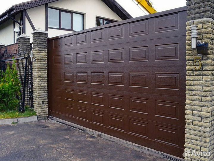 Откатные ворота и забор