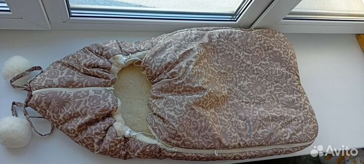 Конверт в коляску на овчине зимний