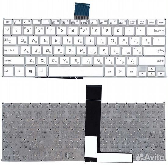 Клавиатура Asus F200CA, F200LA, F200MA, X200 белая