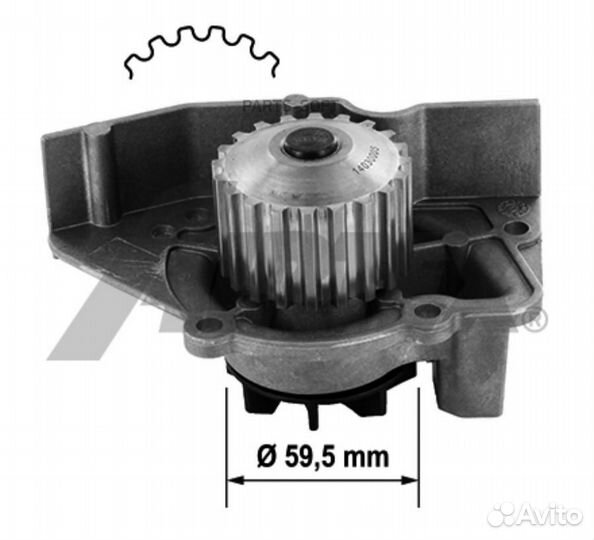 Airtex 1564 Помпа водяная citroen xsara 1.8