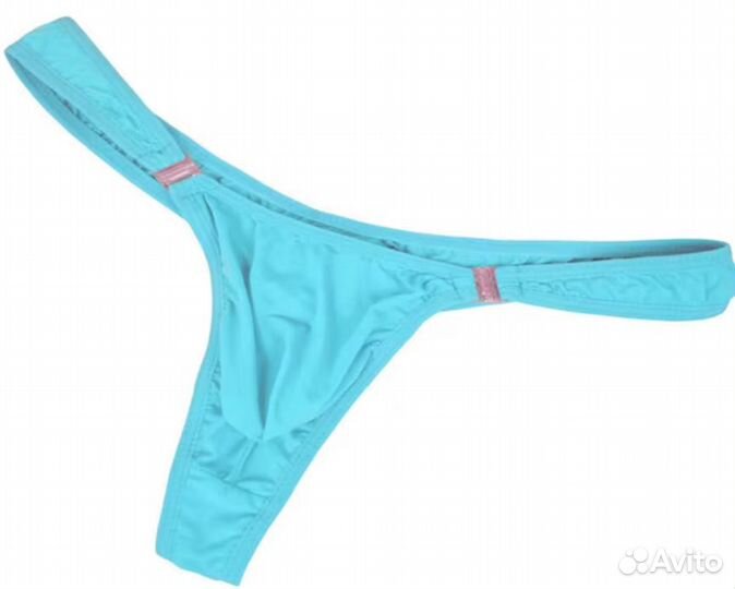 Мужские полупрозрачные стринги (фуксия, тиффани)
