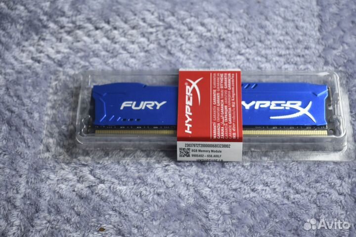 Оперативная память HyperX Fury 8 гб DDR3 1600 мгц