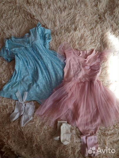 Пакет детских вещей, книжек и игрушек на девочку