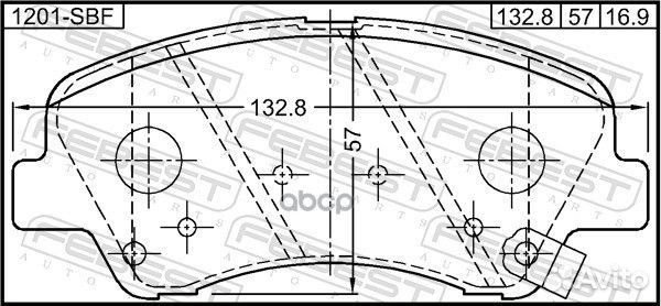 Колодки тормозные передние комплект 1201SBF Febest