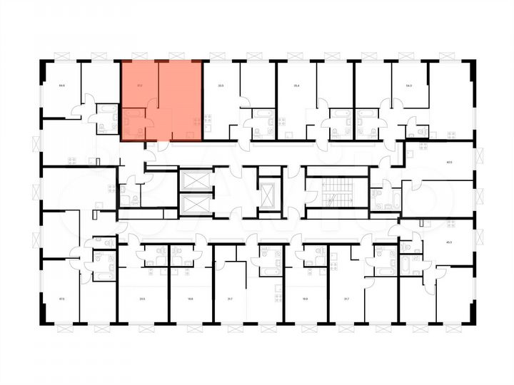 1-к. квартира, 37,2 м², 22/25 эт.