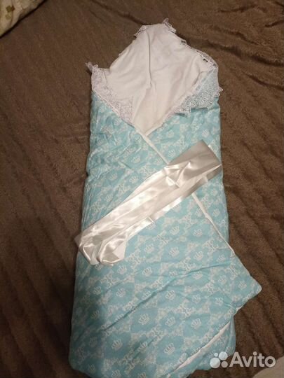 Конверт одеяло на выписку зимний