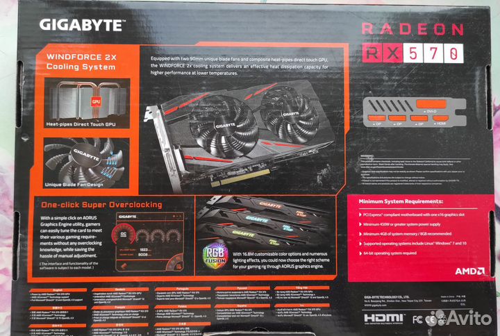 Видеокарта rx 570 4gb