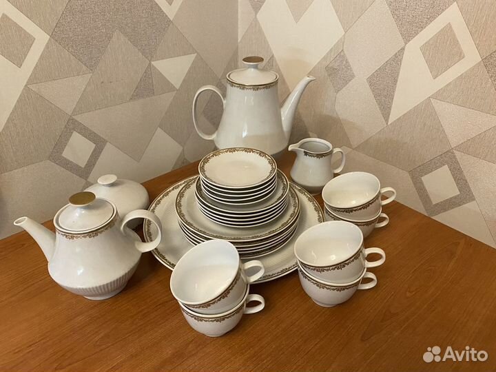 Фарфоровый кофейный сервиз гдр