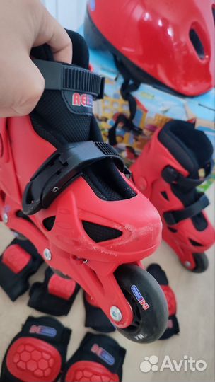 Ролики /набор ролики +шлем +защита/детские ролики