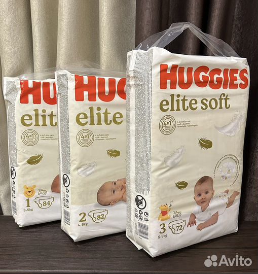 Подгузники Huggies Elite Soft (0/1/2/3/4/5 размер)