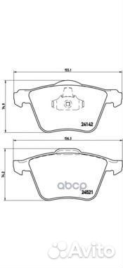 Колодки тормозные дисковые перед P24077 Brembo