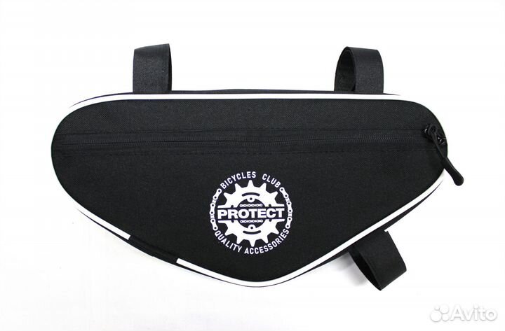 Велосумка protect под раму (черно-белая), 32х15х5