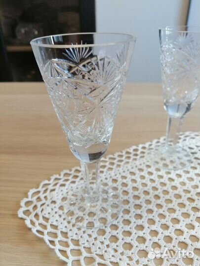 Хрустальные рюмки на ножке СССР