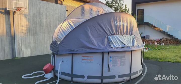Каркасный бассейн 366х100 с куполом