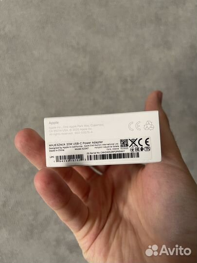 Блок питания Apple 20W USB-C (Оригинал)