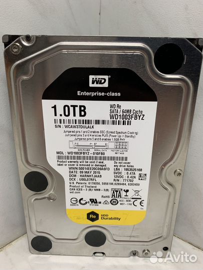 Hdd 1tb WD Gold, Re