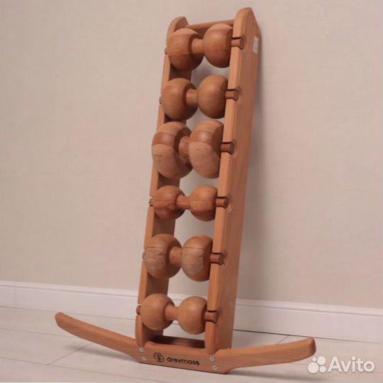 Массажер для спины Древмасс роликовый деревянный