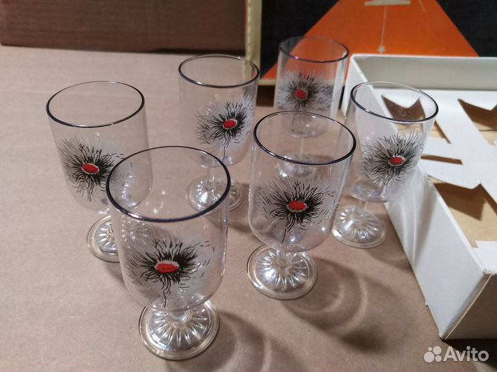 Подарочный набор хрусталь СССР 6 рюмок