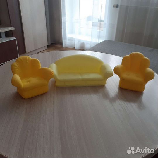 Резиновая мебель для кукол