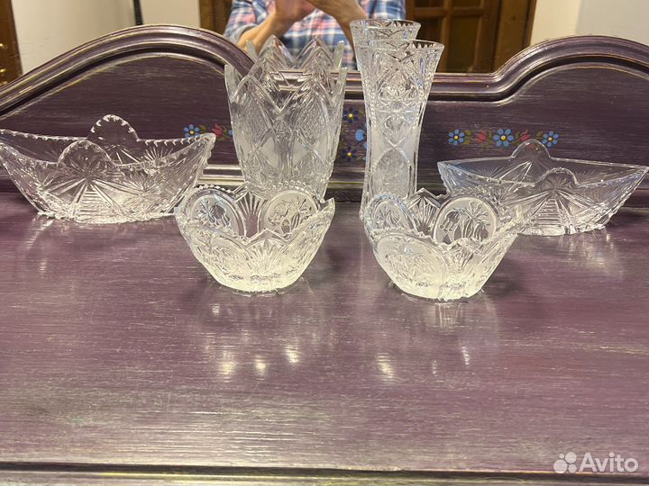 Вазочки хрустальные