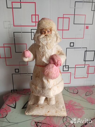 Советская ватная игрушка Дед Мороз, СССР