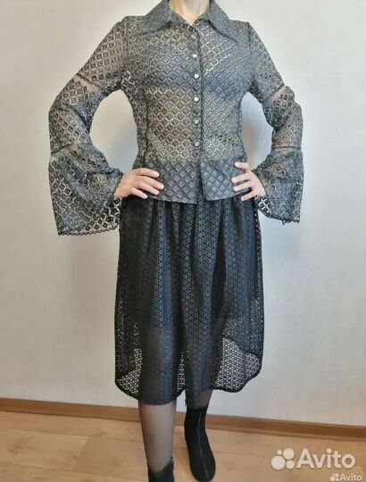 Нарядная блузка шитье+юбка шитьё 44-46