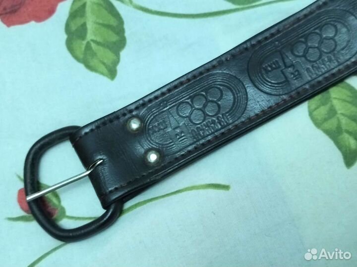 Ремень кожаный Олимпиада 1980 СССР