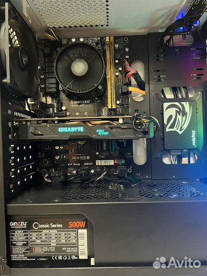 Игровой Компьютер Intel i3-7100/RX570 8Gb/8Gb/SSD