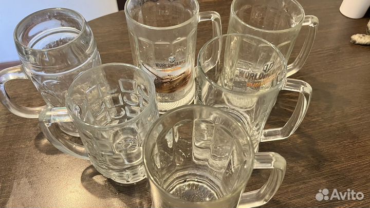 Пивные кружки бокалы 6 штук