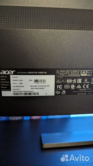 Монитор Acer Nitro RG240Ybmiix 23.8