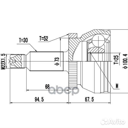 ШРУС hyundai santa FE 12 (georgia plant-CAN)