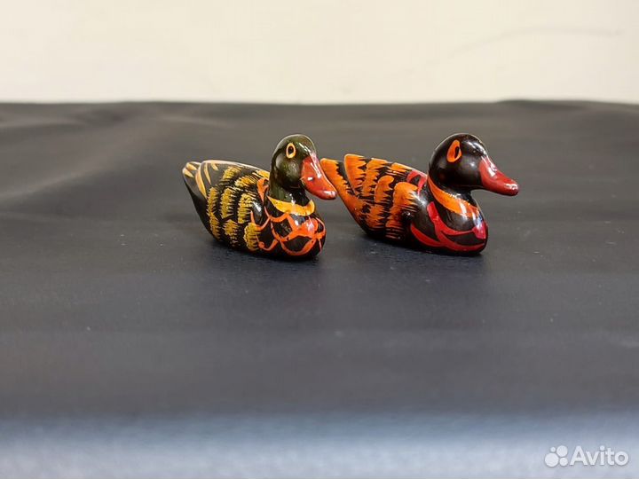 Статуэтка Утка сувенир дерево 2 шт 6,5 х 3 х 2 см