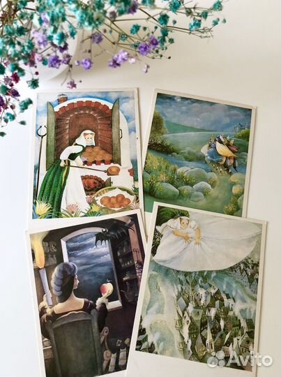 Набор открыток сказки Братьев Гримм «Золотой гусь»