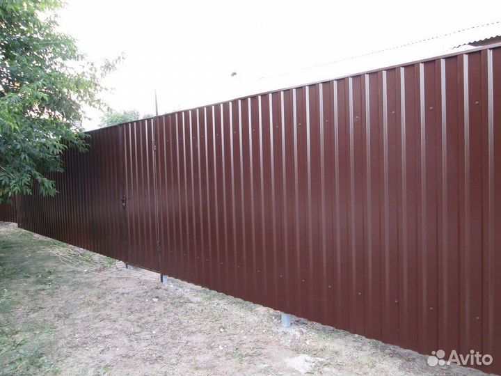 Забор из профнастила от изготовителя
