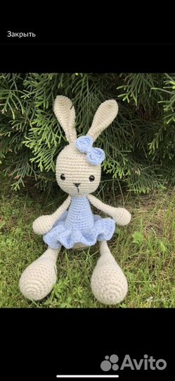 Мягкая игрушка заяц
