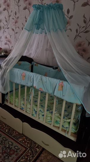 Люлька-переноска,кровать-трансформер с маятником