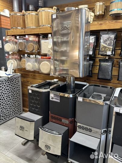 Печь для бани Русь 18Л с баком для воды