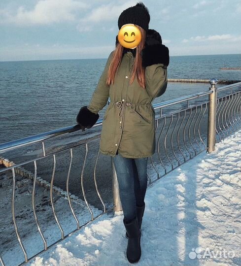 Шапка зимняя чёрная с флисом тёплая