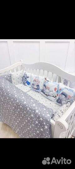 Комплект бортиков, с балдахином