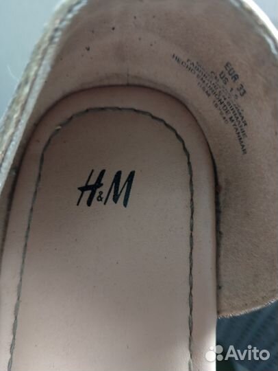 Сандалии для девочки H&M 33 размер