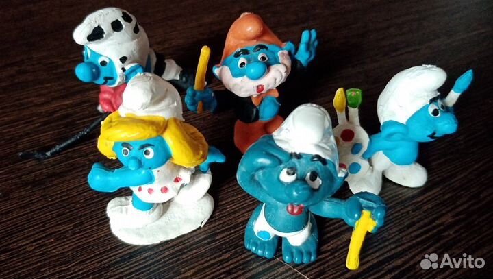 Смурфики Фигурки 5 штук Smurfs Peyo