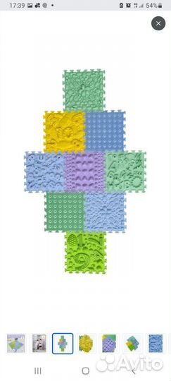 Массажный игровой ортоковрик-пазл ортоша