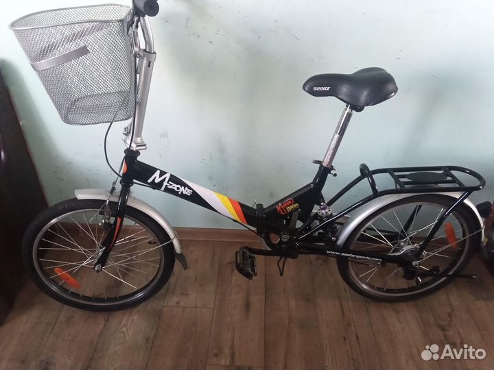Велосипед новый складной с корзиной взрослый 20