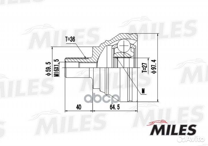 ШРУС наружный audi A3/VW golf/passat/touran