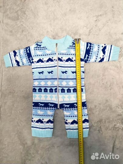 Вязаный комбинезон 62- 68