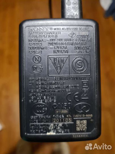 Зарядка для аккумулятора Sony