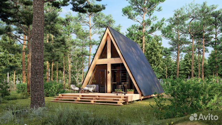 Готовые проекты домов A-Frame (А-Фрейм), раскрой