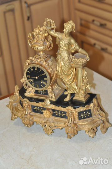 Старинные французские каминные часы Pichon