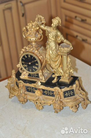 Старинные французские каминные часы Pichon