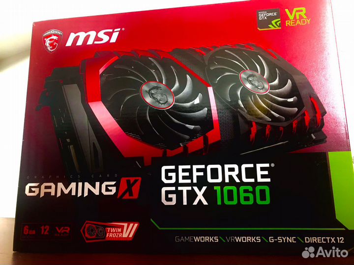 Nvidia gefoce GTX 1060 gaming X msi 6GB